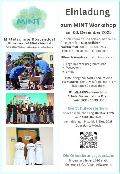 einladung zum mint workshop